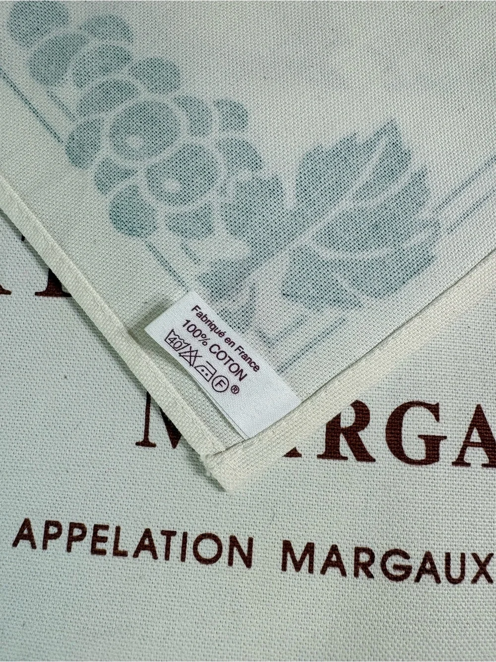 Set 2 Vintage French Chateau Wine Tea Towels 1990 France Cotton Unused